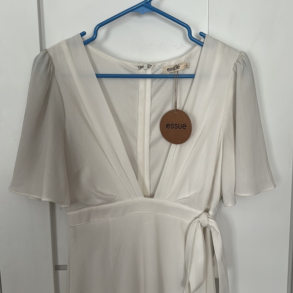 Essue white sheer maxi dress S - Picture 2 of 5